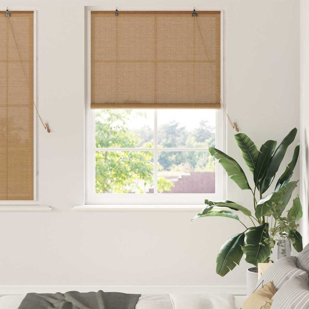 Window Blinds & Shades Other Manual Light Brown Bamboo